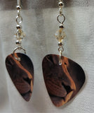 Lion Profile Guitar Pick Earrings with Swarovski Crystals