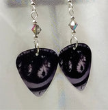 Gray Eyes Guitar Pick Earrings with Swarovski Crystals