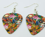 Tattoo Art Guitar Pick Earrings