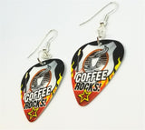 Coffee Rocks Guitar Pick Earrings