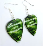 Transparent Support Our Troops Camo Guitar Picks