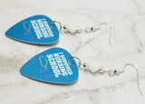 I Survived Nursing School Guitar Pick Earrings with White Swarovski Crystals