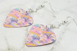 Unicorns and Rainbows Guitar Pick Earrings with Clear ABx2 Swarovski Crystals