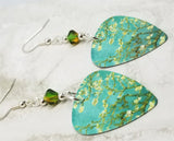 Van Gogh Branches with Almond Blossom Guitar Pick Earrings with Swarovski Crystals