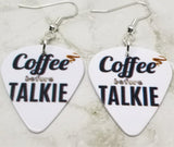 Coffee Before Talkie Guitar Pick Earrings