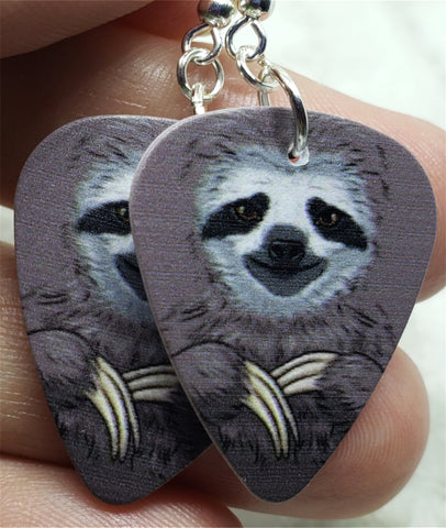 Sloth Guitar Pick Earrings