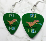 I'm a T-Rex Rawr Guitar Pick Earrings