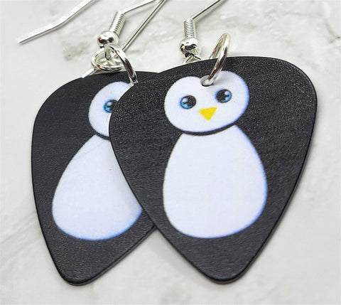 Penguin Guitar Pick Earrings