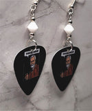 Dr. Freud Your Mom Guitar Pick Earrings with White Swarovski Crystals