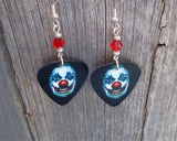 Evil Clown with Red Nose Guitar Picks with Red Swarovski Crystals