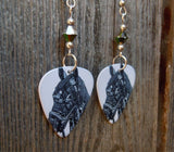 Horse Guitar Pick Earrings with Vitrail Swarovski Crystals