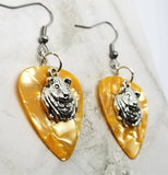 CLEARANCE Guinea Pig Charm Guitar Pick Earrings - Pick Your Color