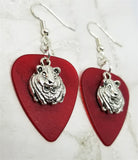 CLEARANCE Guinea Pig Charm Guitar Pick Earrings - Pick Your Color