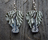 CLEARANCE Crystal Encrusted Electric Guitar Charm Guitar Pick Earrings - Pick Your Color