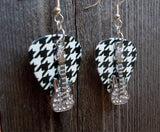 CLEARANCE Crystal Encrusted Electric Guitar Charm Guitar Pick Earrings - Pick Your Color