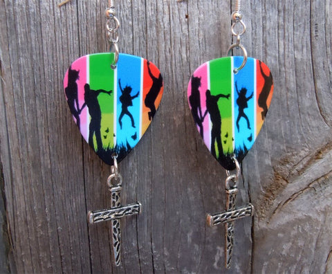 Colorful Happy Family Guitar Picks with Cross Dangles