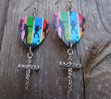 Colorful Happy Family Guitar Picks with Cross Dangles