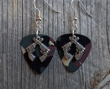 CLEARANCE Crossed Ornate Guns Charms Guitar Pick Earrings - Pick Your Color