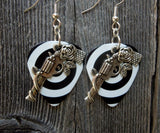 CLEARANCE Revolvers with Roses Charm Guitar Pick Earrings - Pick Your Color