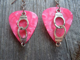 CLEARANCE Handcuff Charm Guitar Pick Earrings - Pick Your Color