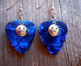 CLEARANCE Happy Face Charm Guitar Pick Earrings - Pick Your Color