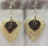 CLEARANCE Anatomical Style Heart Charm Guitar Pick Earrings - Pick Your Color