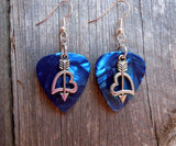 CLEARANCE Heart and Arrow Charm Guitar Pick Earrings - Pick Your Color