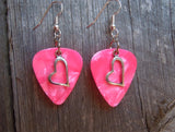 CLEARANCE Crooked Heart Charm Guitar Pick Earrings - Pick Your Color