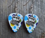 CLEARANCE I Love to Cheer Charms Guitar Pick Earrings - Pick Your Color