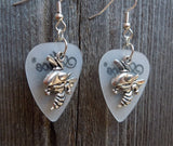 CLEARANCE Hornet Charm Guitar Pick Earrings - Pick Your Color