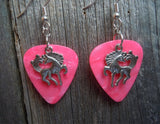 CLEARANCE Cartoonish Horse Charm Guitar Pick Earrings - Pick Your Color
