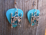 CLEARANCE Horse Head Charm Guitar Pick Earrings - Pick Your Color