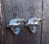 CLEARANCE Large Horse Running Charm Guitar Pick Earrings - Pick Your Color
