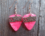CLEARANCE I Heart Quilting Charm Guitar Pick Earrings - Pick Your Color
