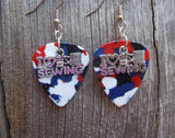 CLEARANCE I Heart Sewing Charm Guitar Pick Earrings - Pick Your Color