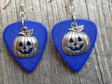 CLEARANCE Jack O' Lantern Charm Guitar Pick Earrings - Pick Your Color