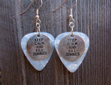 CLEARANCE Keep Calm and Kill Zombies Charm Guitar Pick Earrings - Pick Your Color