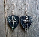 CLEARANCE Key Charm Guitar Pick Earrings - Pick Your Color