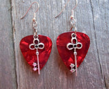 CLEARANCE Key Charm Guitar Pick Earrings - Pick Your Color