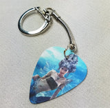 Mermaid with Elaborate Headdress Guitar Pick Key Chain