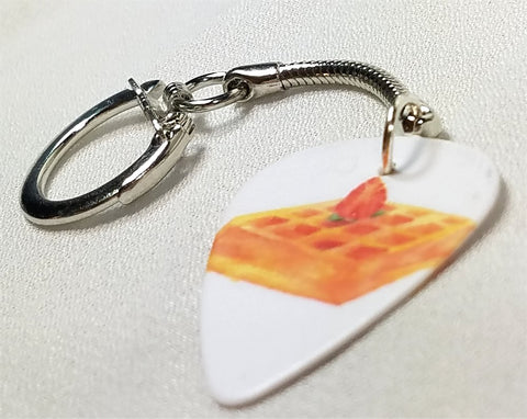 Waffle Guitar Pick Keychain
