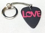 Love Guitar Pick Keychain