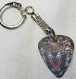 Leopard Guitar Pick Keychain