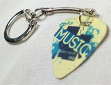 Music Themed Guitar Pick Keychain