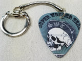 SWT Skeleton with Baseball Cap Guitar Pick Keychain