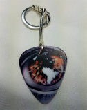 Amber Eye Guitar Pick Keychain