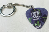 CLEARANCE Beer Drinking Skeleton with Baseball Cap Guitar Pick Keychain