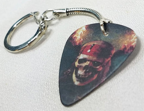 Pirates of the Caribbean Skull Guitar Pick Keychain