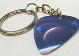 Planet Guitar Pick Keychain