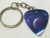 Planet Guitar Pick Keychain